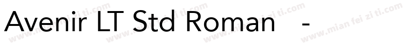 Avenir LT Std Roman 常规字体转换